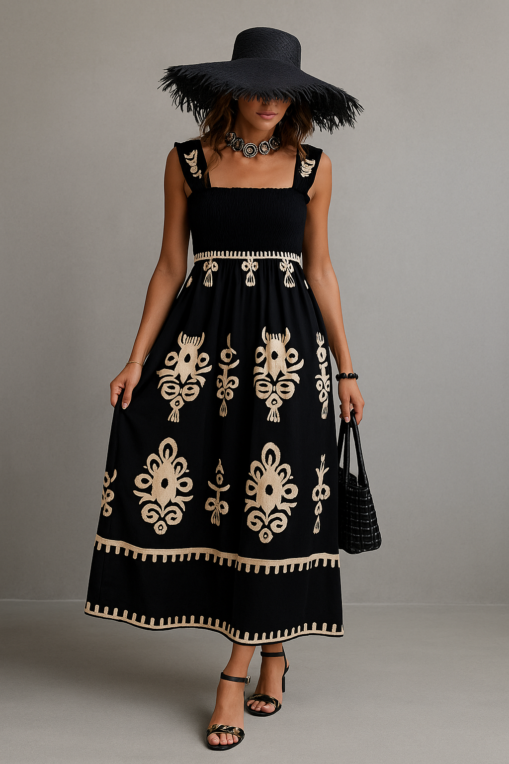 NEREZA | VESTIDO LARGO CON ALMA BOHEMIA