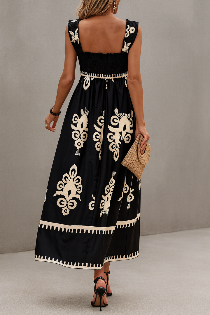 NEREZA | VESTIDO LARGO CON ALMA BOHEMIA