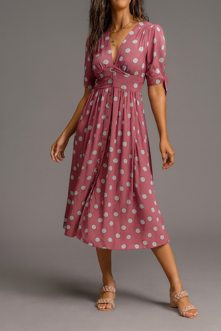 ALMUDENA | VESTIDO DE LUNARES CON ENCANTO ATEMPORAL