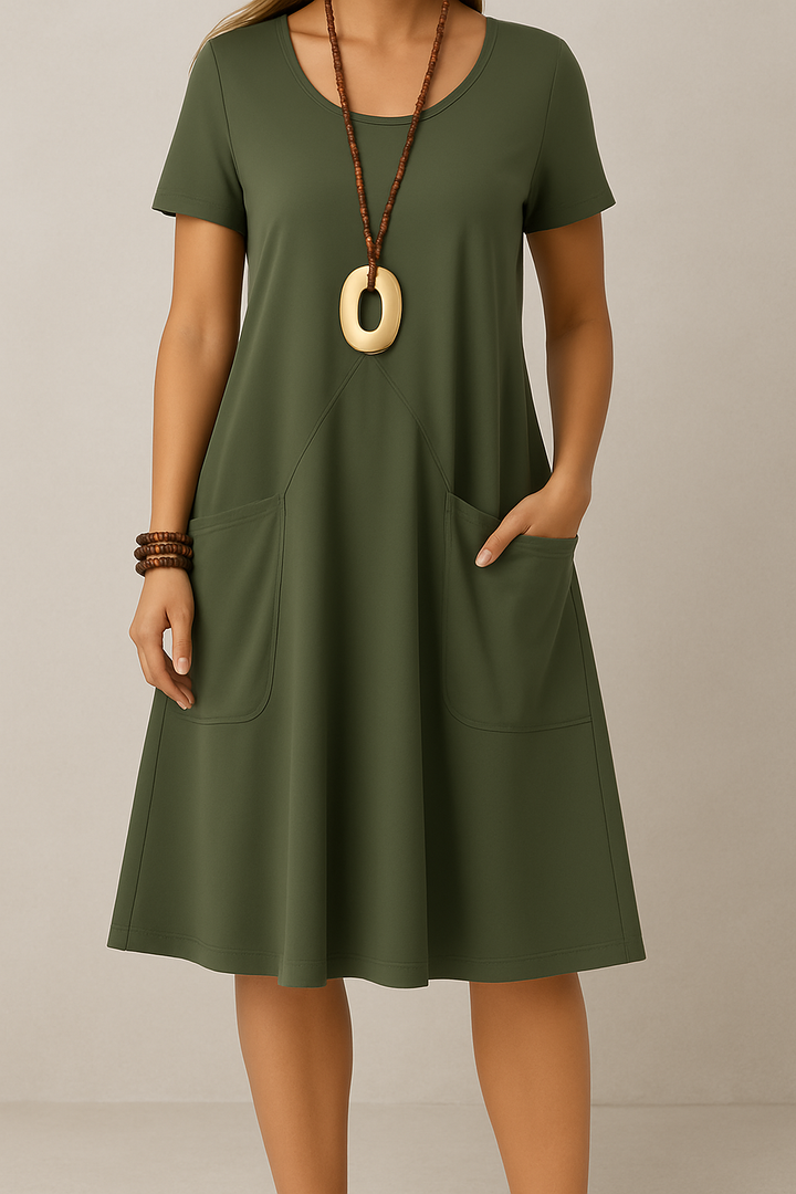 DÉBORA | VESTIDO HOLGADO CON CORTE FEMENINO