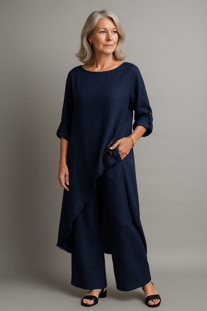 MAVI | CONJUNTO ELEGANTE DE DOS PIEZAS CON CORTE FLUIDO