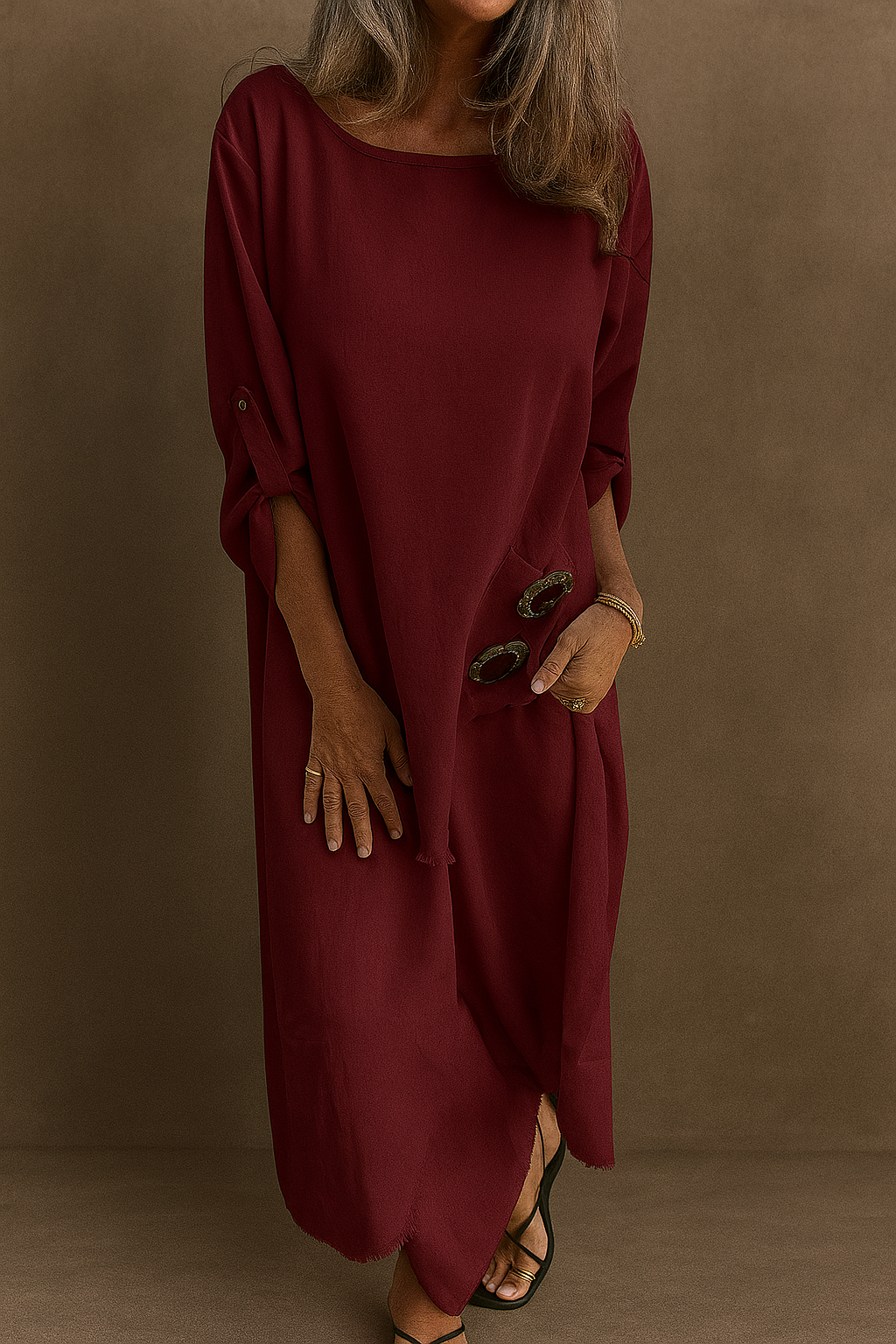 MAVI | CONJUNTO ELEGANTE DE DOS PIEZAS CON CORTE FLUIDO