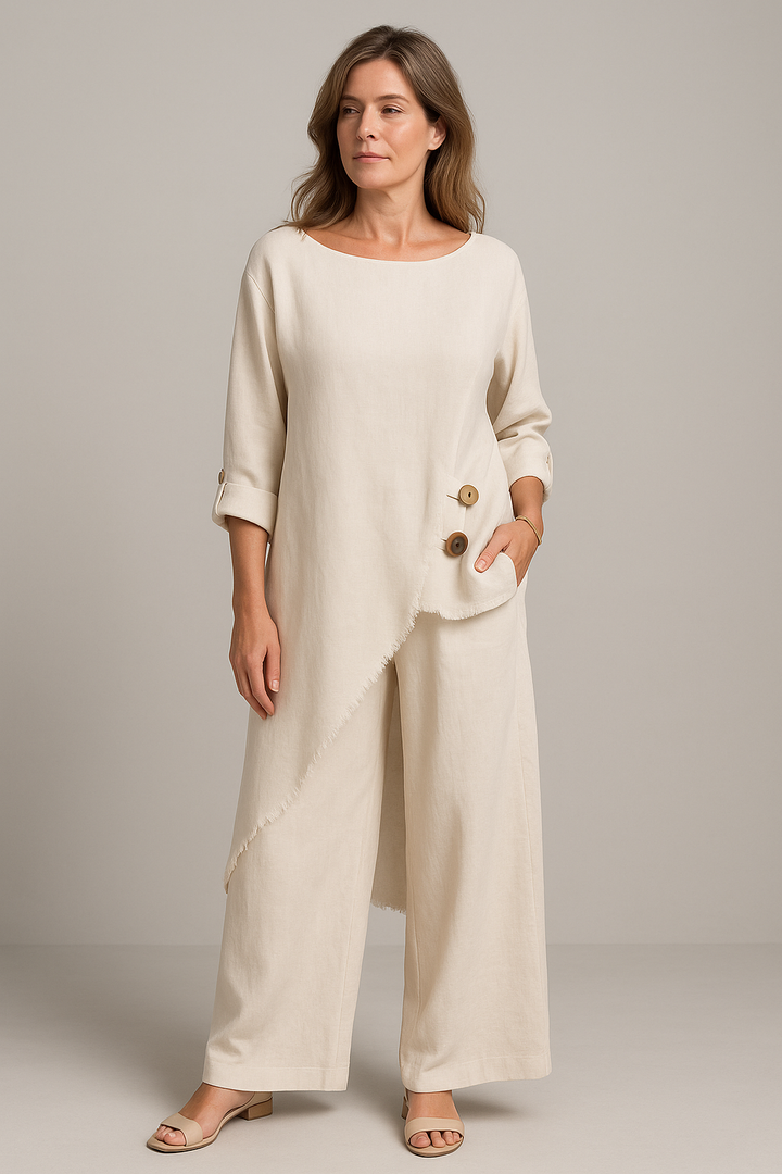 MAVI | CONJUNTO ELEGANTE DE DOS PIEZAS CON CORTE FLUIDO