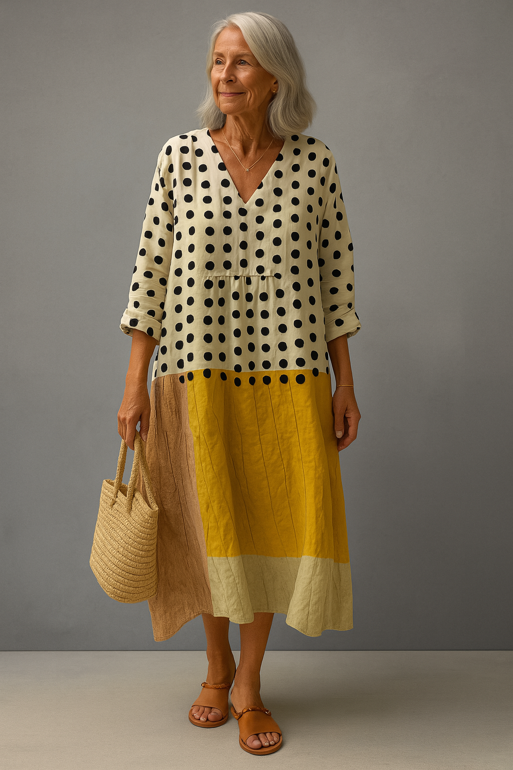 ÁNGELES | VESTIDO KAFTÁN CON ESTAMPADO SOLAR