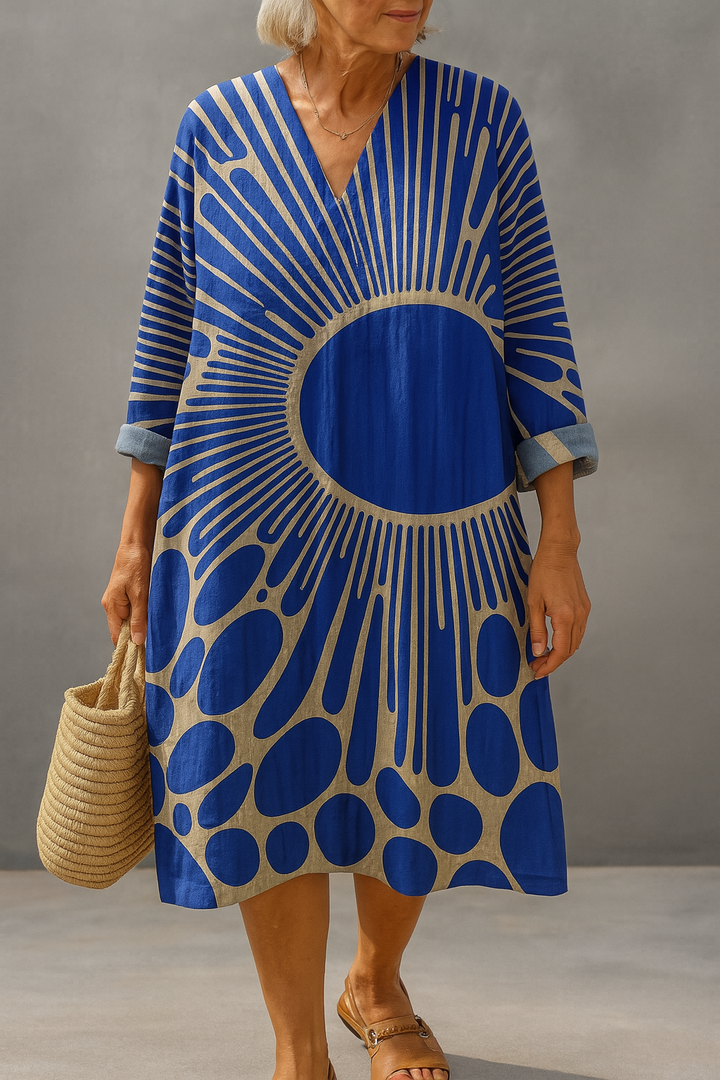 ÁNGELES | VESTIDO KAFTÁN CON ESTAMPADO SOLAR