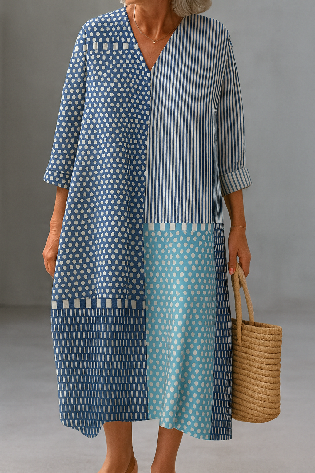 ÁNGELES | VESTIDO KAFTÁN CON ESTAMPADO SOLAR