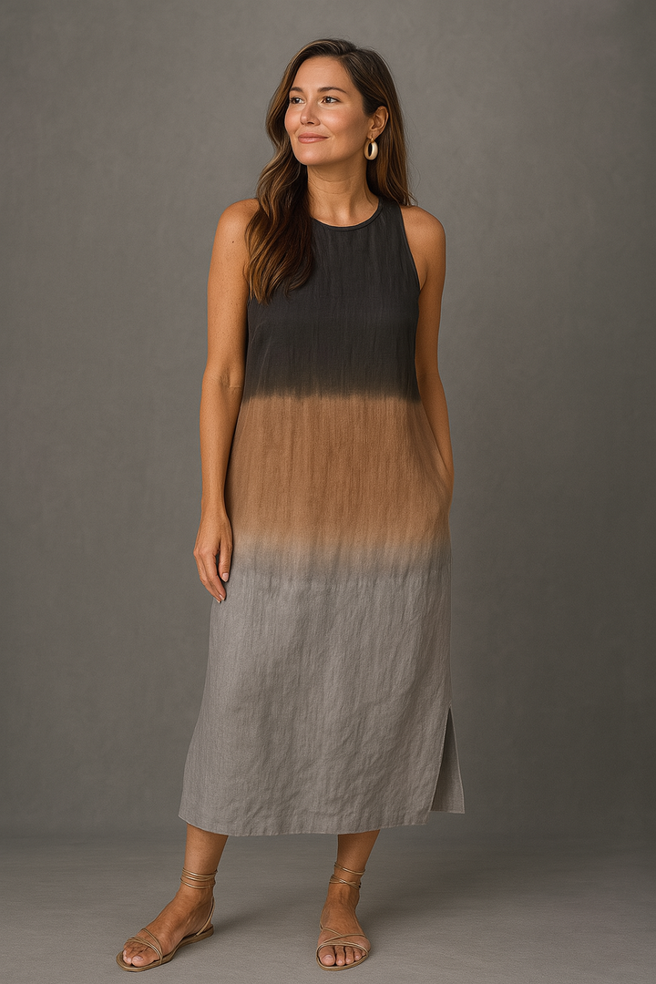 ALEJANDRA | VESTIDO SIN MANGAS CON DEGRADADO MODERNO