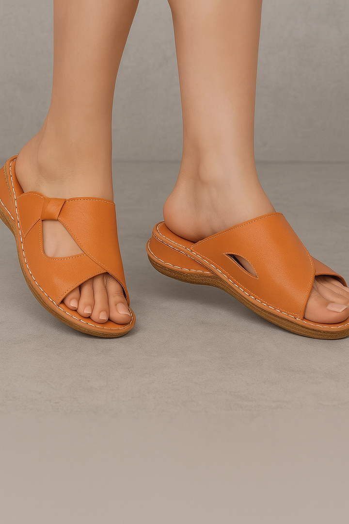 YVONNE | SANDALIAS ORTOPÉDICAS DE PIEL CON ESTILO Y ESTABILIDAD