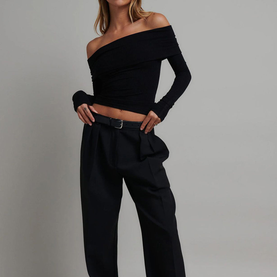 Top de manga larga slim de mujer elegante - Hannah