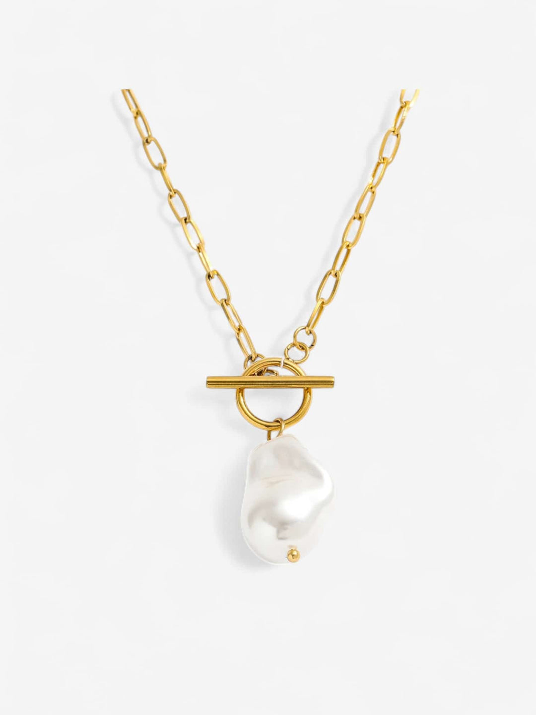 AMARA PEARL | COLLAR CON PERLA NATURAL Y CIERRE MODERNO
