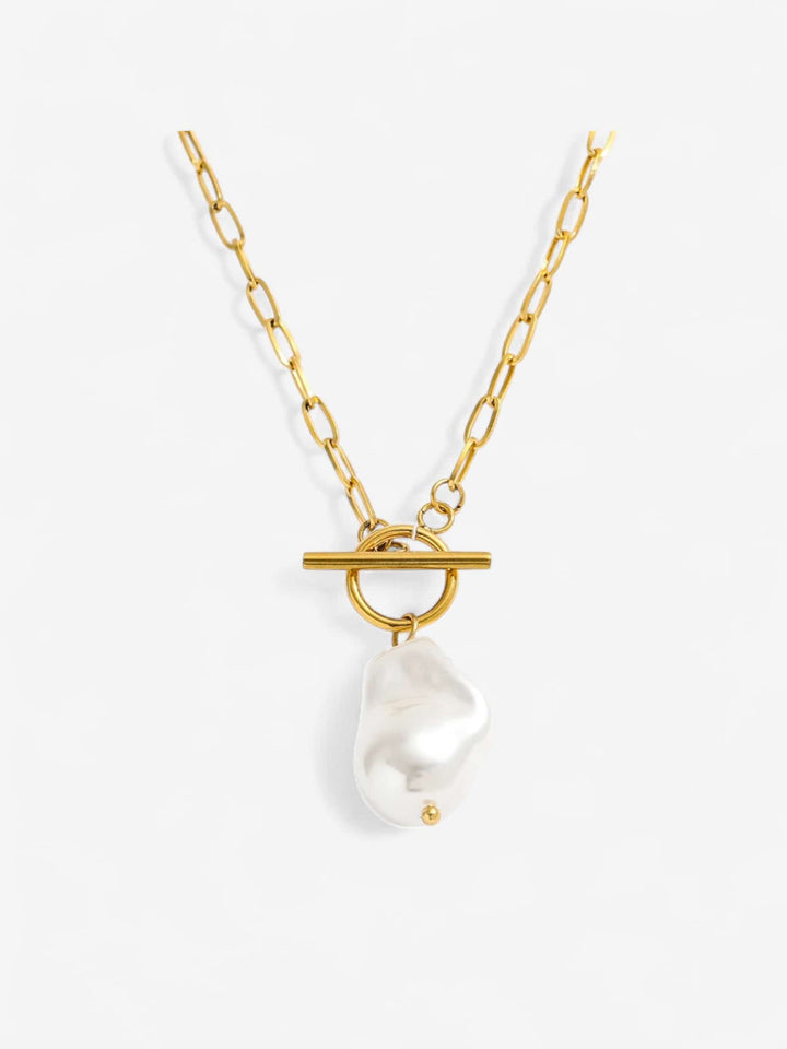 AMARA PEARL | COLLAR CON PERLA NATURAL Y CIERRE MODERNO