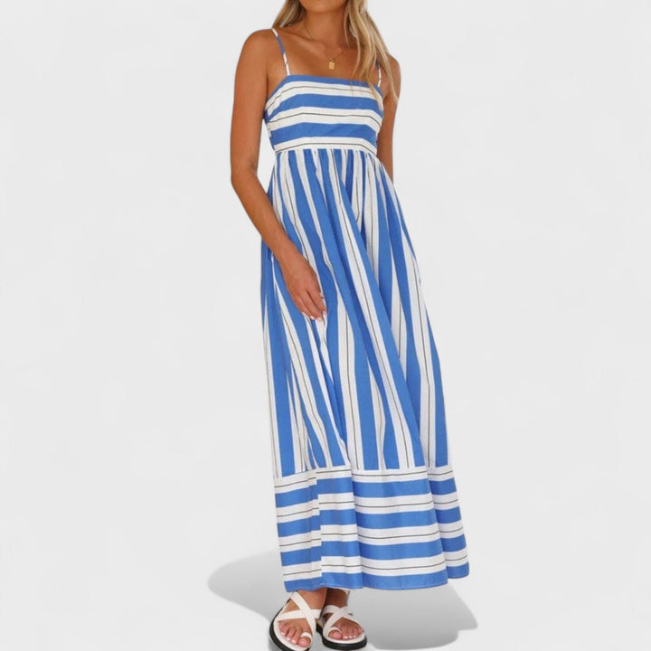 Isabel – Vestido Largo a Rayas que aporta frescura y elegancia