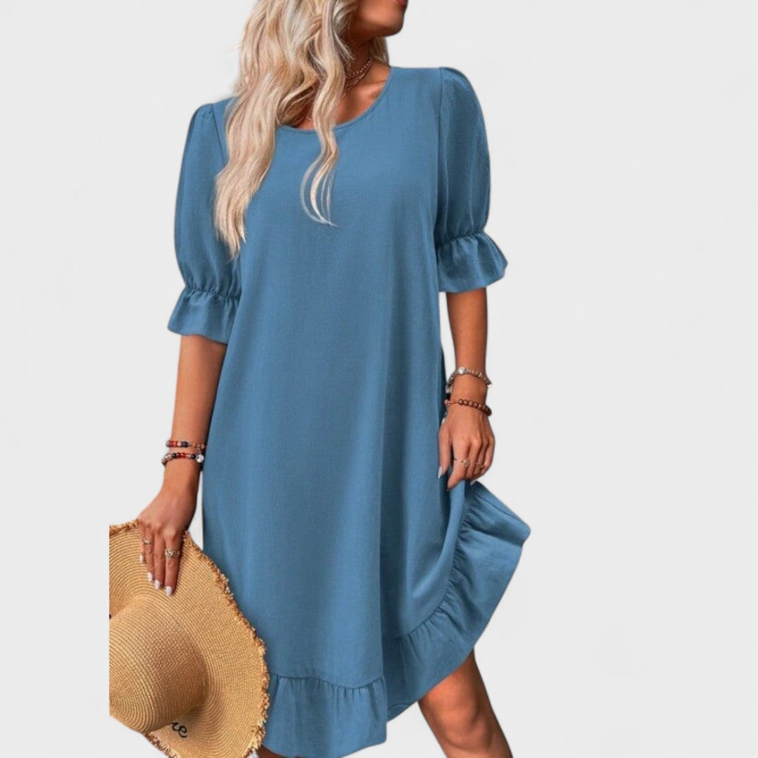 Sassa – Vestido Casual con Volantes que realza tu frescura