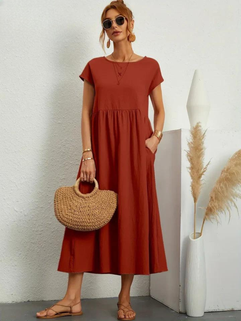 ELENA 2| VESTIDO FLUIDO DE VERANO CON ELEGANCIA ATEMPORAL (Copy)