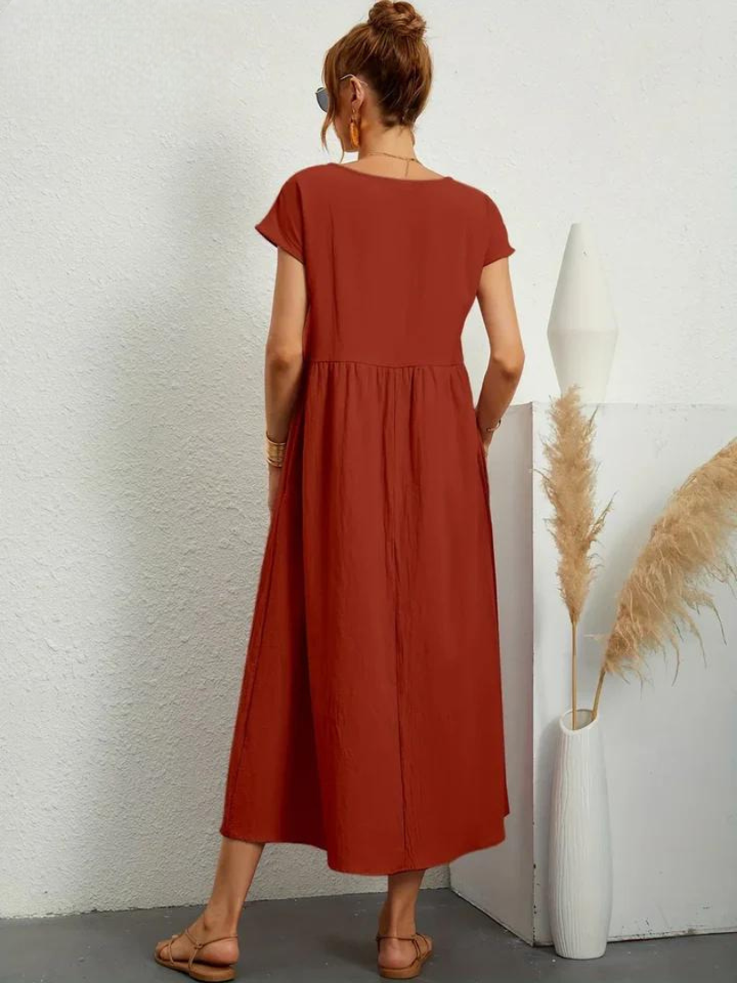ELENA 2| VESTIDO FLUIDO DE VERANO CON ELEGANCIA ATEMPORAL (Copy)