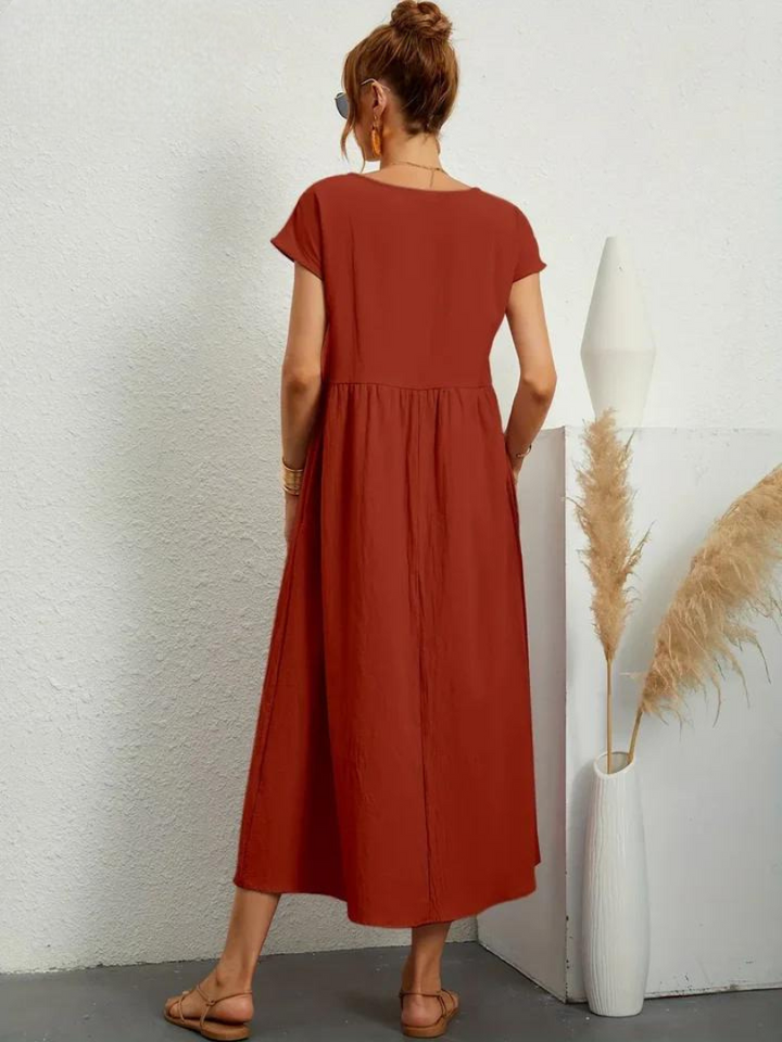 ELENA 2| VESTIDO FLUIDO DE VERANO CON ELEGANCIA ATEMPORAL (Copy)