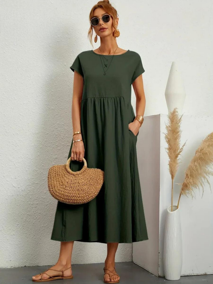 ELENA 2| VESTIDO FLUIDO DE VERANO CON ELEGANCIA ATEMPORAL (Copy)