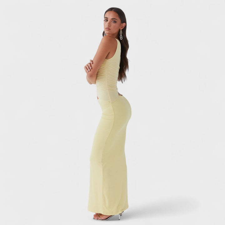 Seranella – Vestido Maxi Asimétrico que Destaca tu Elegancia