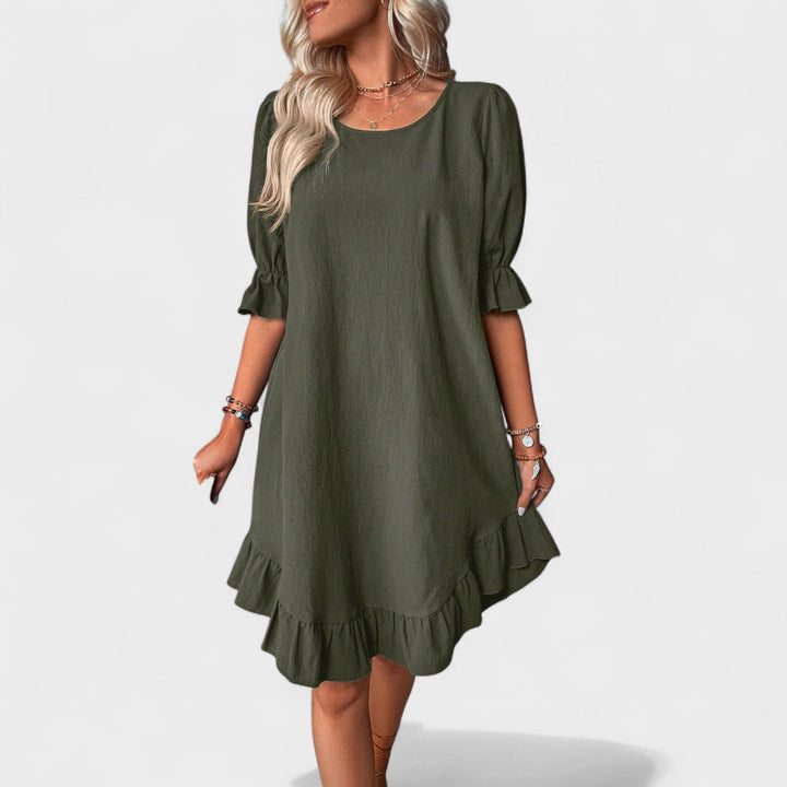 Sassa – Vestido Casual con Volantes que realza tu frescura