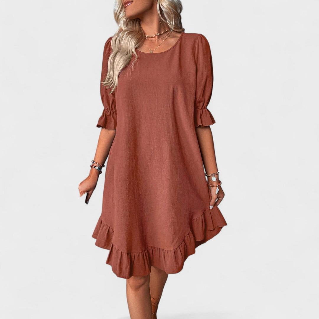 Sassa – Vestido Casual con Volantes que realza tu frescura
