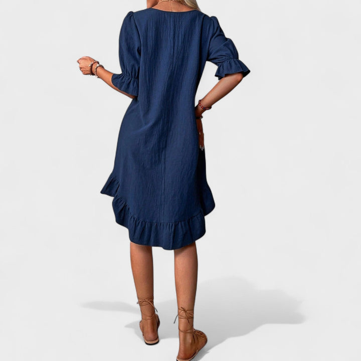 Sassa – Vestido Casual con Volantes que realza tu frescura