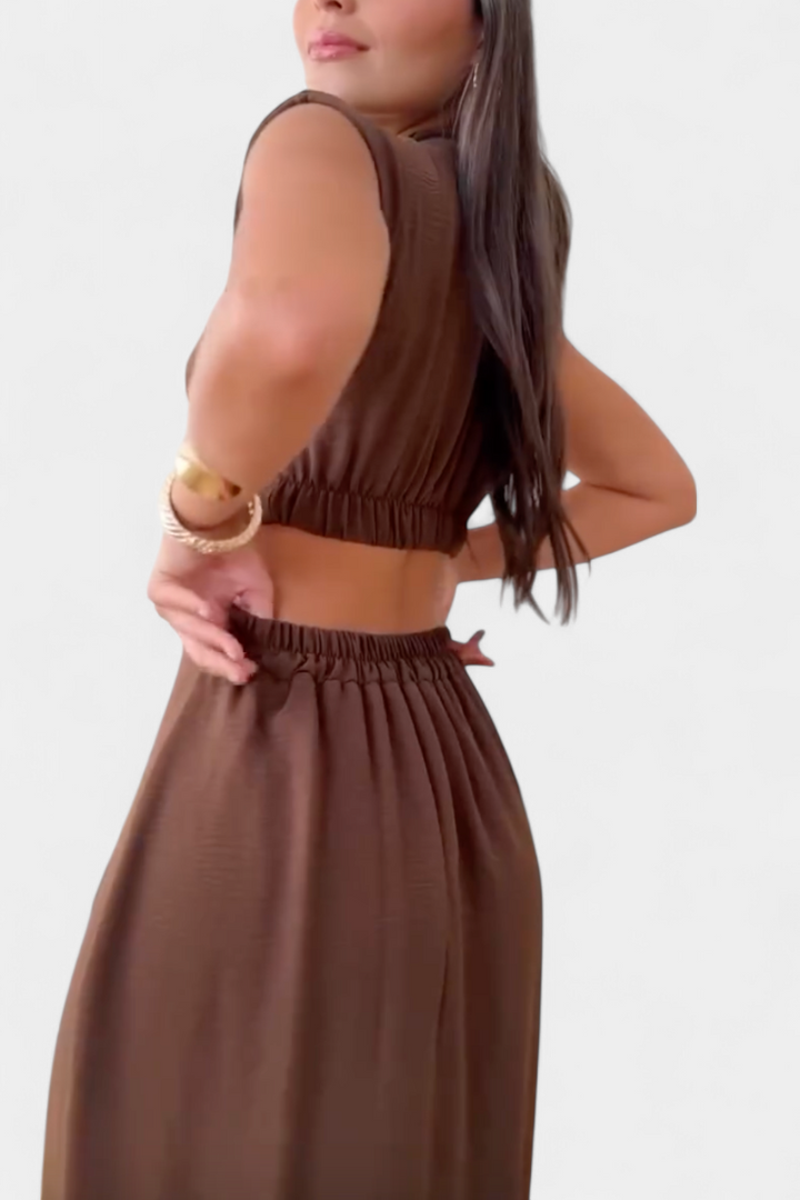 Griselda – Vestido Midi con Botones que realza tu figura