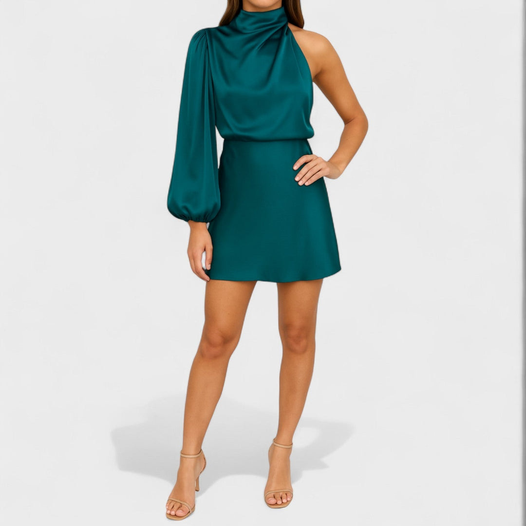 Valmira – Vestido Asimétrico de Fiesta que realza tu elegancia