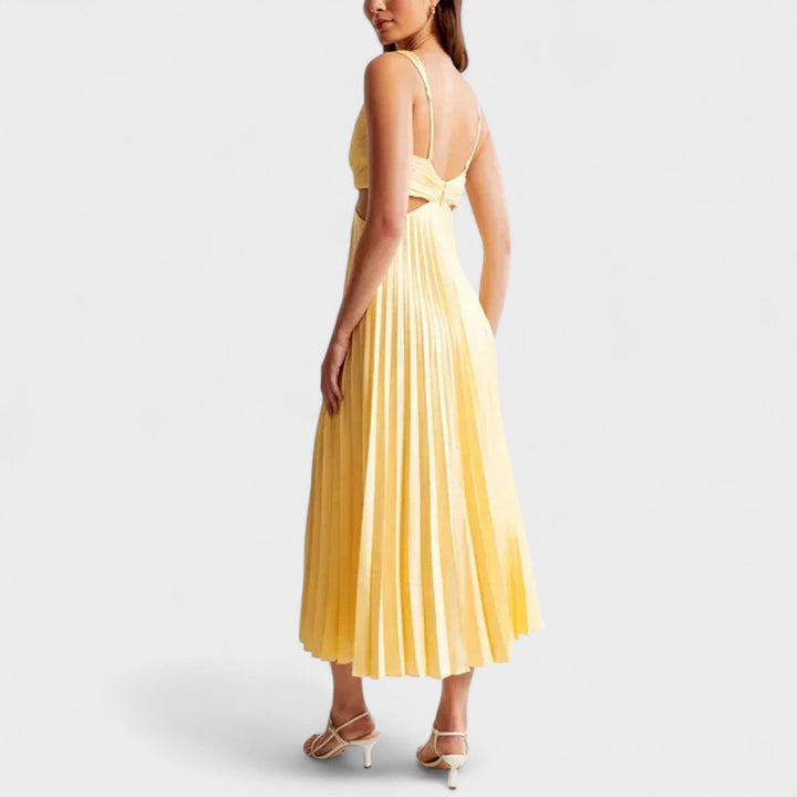 Eva – Vestido Plisado Midi que realza tu feminidad