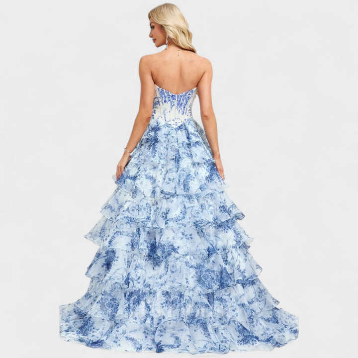 Sofía – Vestido Rizos de Cielo que captura todas las miradas