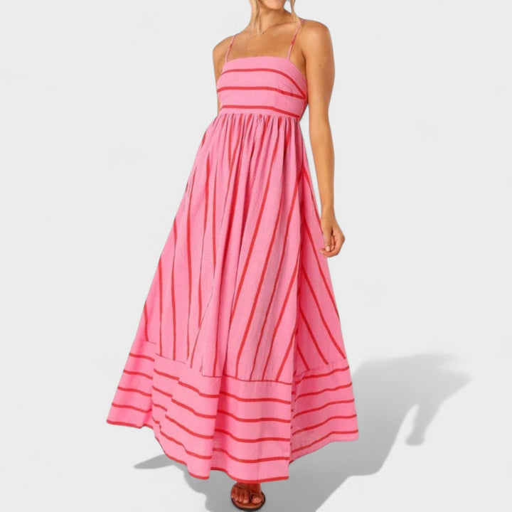 Isabel – Vestido Largo a Rayas que aporta frescura y elegancia