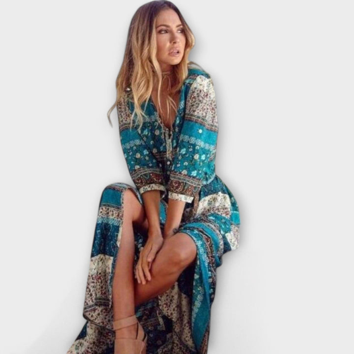 Cariba – Vestido Midi Boho que añade un toque de elegancia relajada