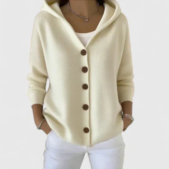 SOFÍA | CHAQUETA ACOGEDORA CON CAPUCHA Y BOTONES