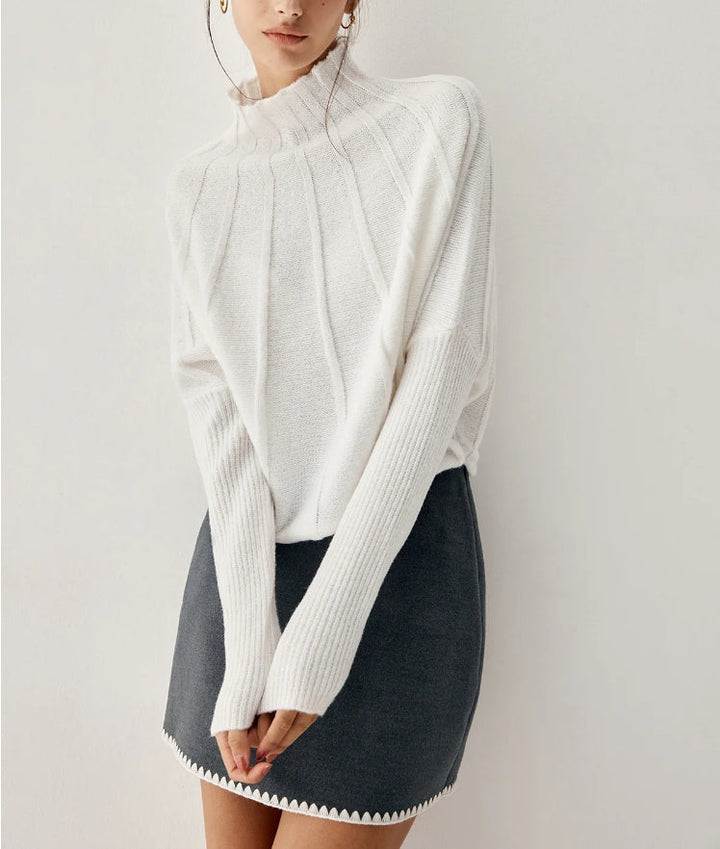 Chaleco de punto de cuello alto