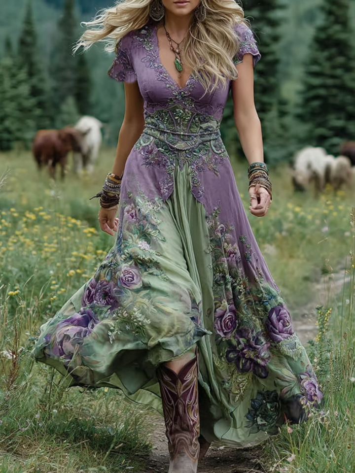 ISOLDE | VESTIDO LARGO CON DETALLES ARTESANALES Y ELEGANCIA ATEMPORAL