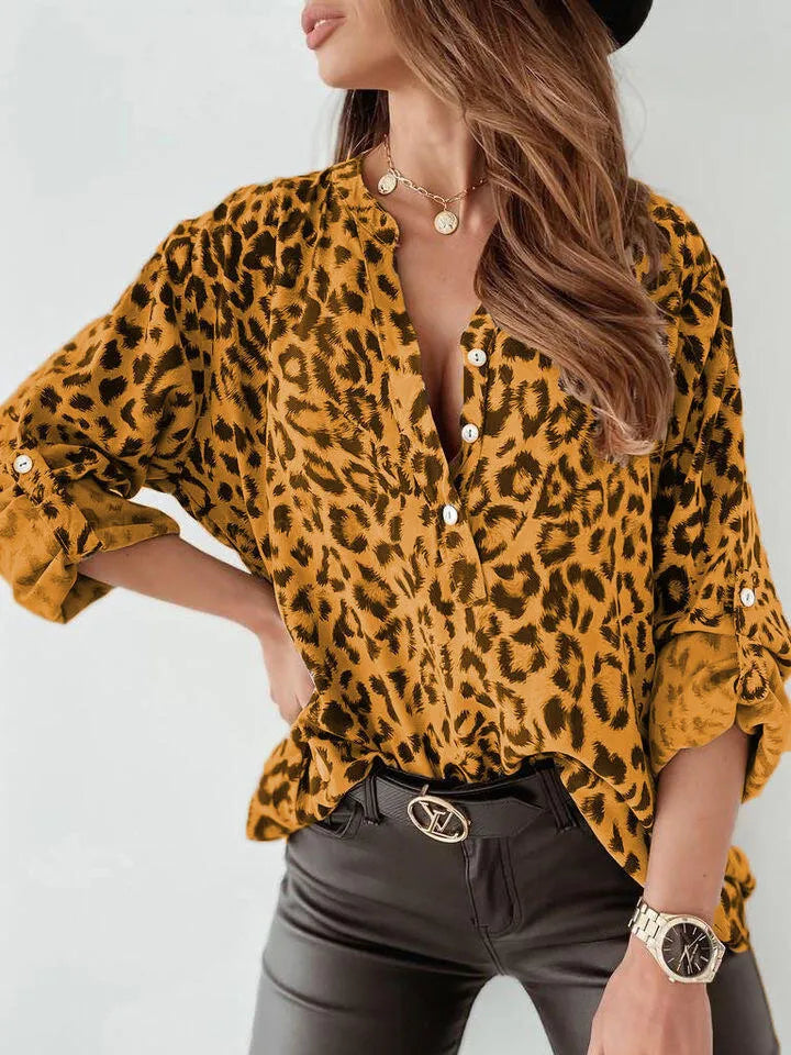 Blusa de Manga Larga con estampado de leopardo - Hilma