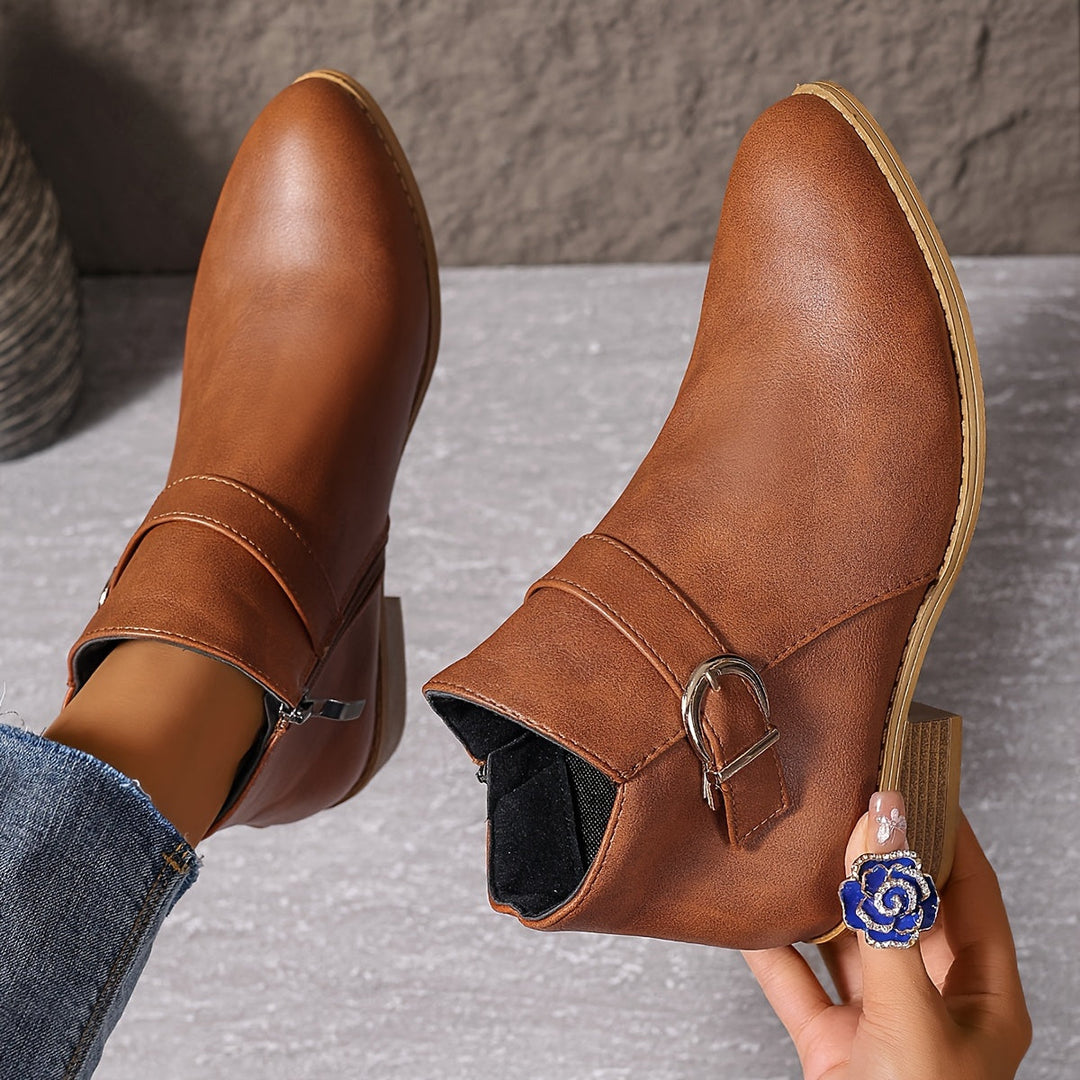 Amélina™ | Botines cómodos con hebilla para cuidar pies sensibles