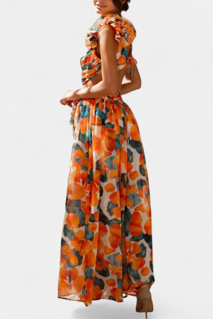 Zuleika – Vestido de Chifón con Volantes que realza tu feminidad