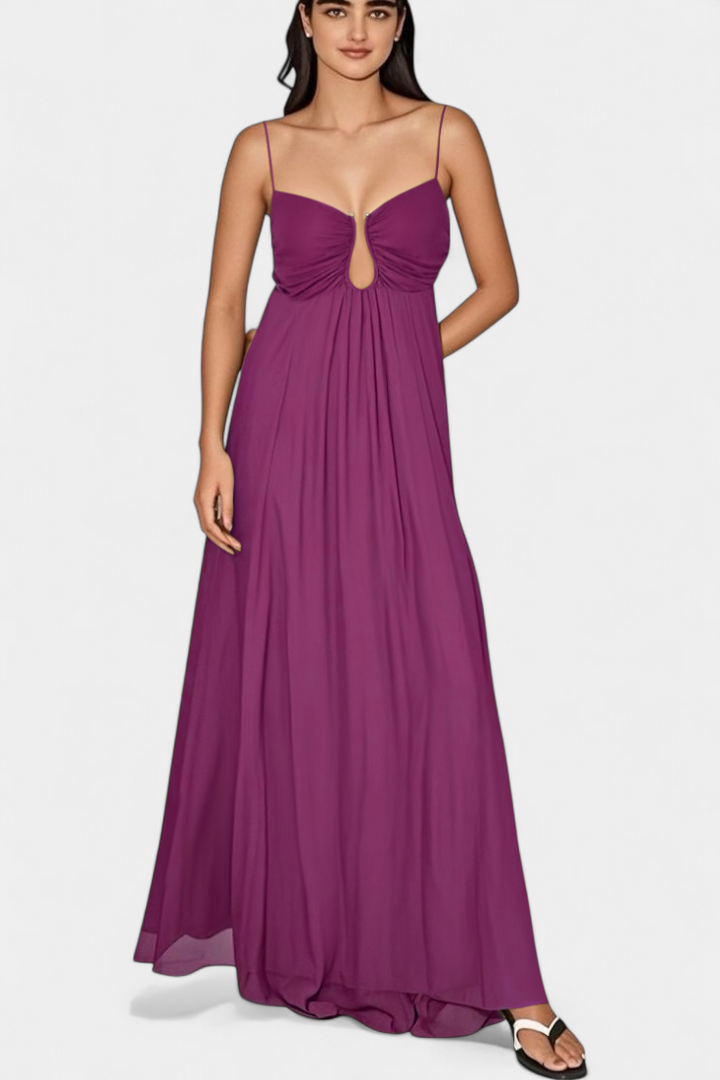 Elettra – Vestido Maxi de Tirantes Finos que realza tu elegancia romántica