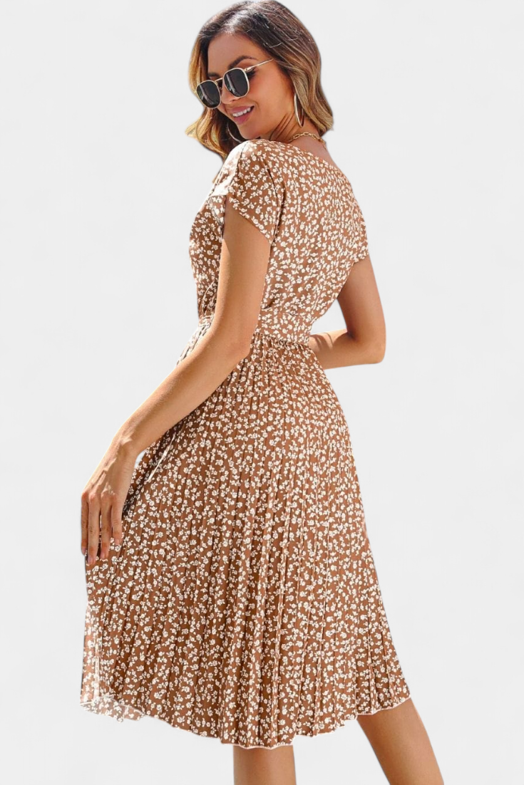 Galilea – Vestido Midi Floral de Inspiración Campestre que evoca elegancia y frescura
