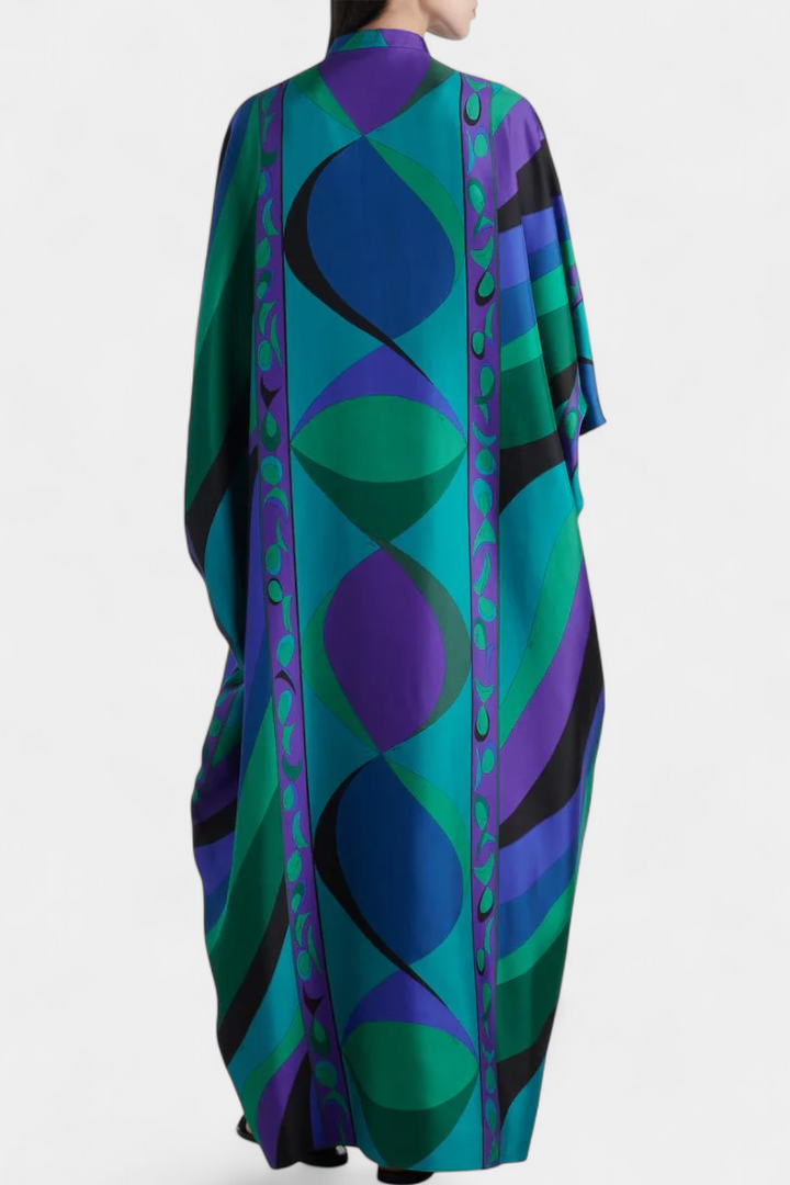 Fiorella – Kaftán con Estampado Iride que Eleva Tu Estilo