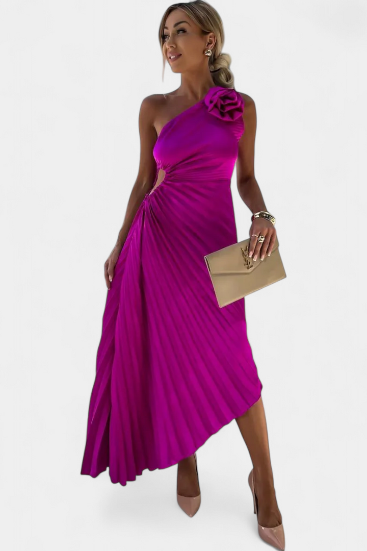 Leire – Vestido de Cóctel Asimétrico que Realza tu Feminidad