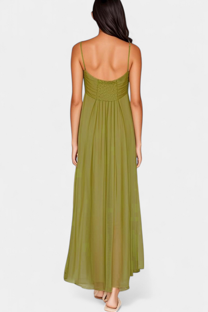 Elettra – Vestido Maxi de Tirantes Finos que realza tu elegancia romántica