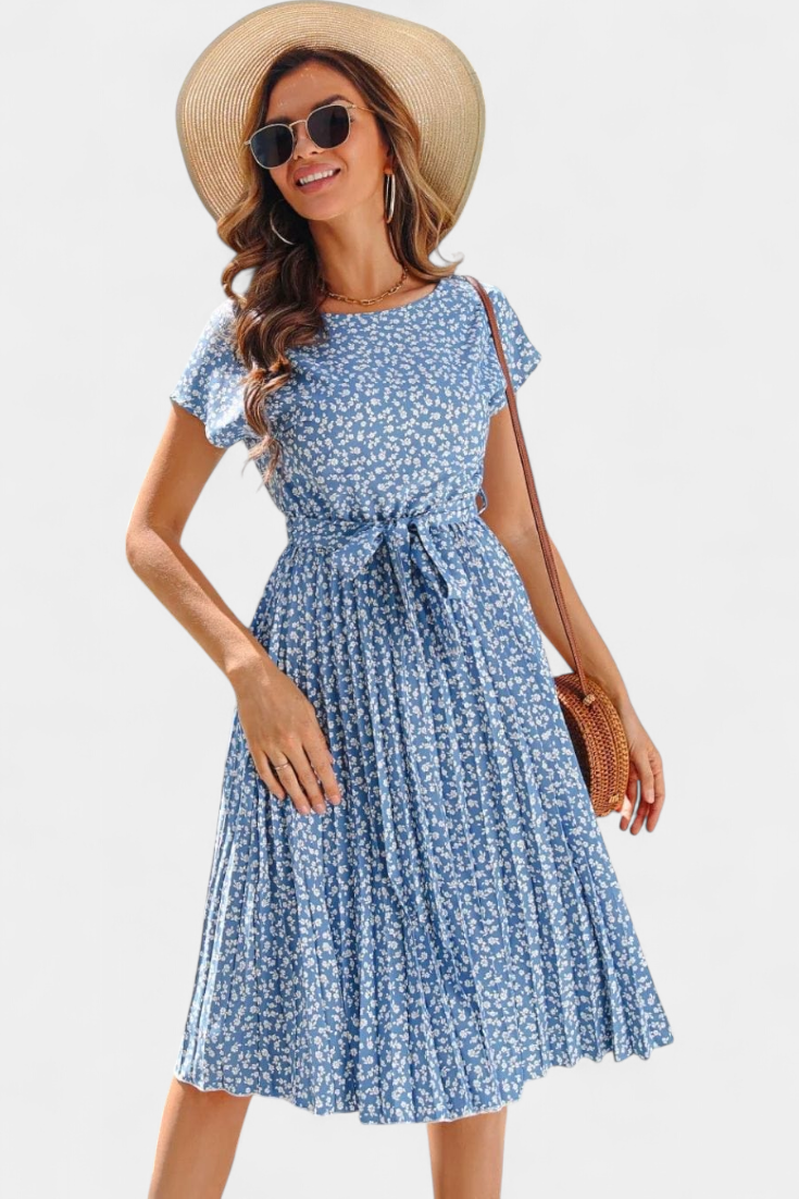 Galilea – Vestido Midi Floral de Inspiración Campestre que evoca elegancia y frescura