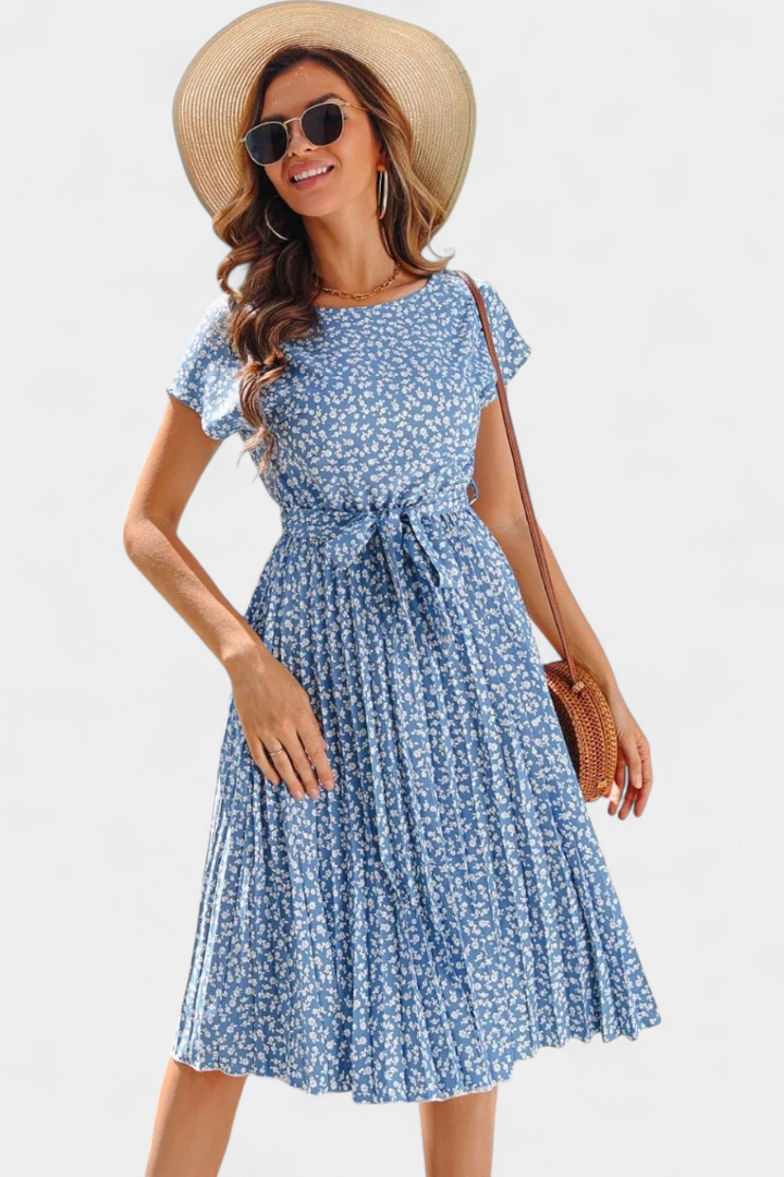 Galilea – Vestido Midi Floral de Inspiración Campestre que evoca elegancia y frescura