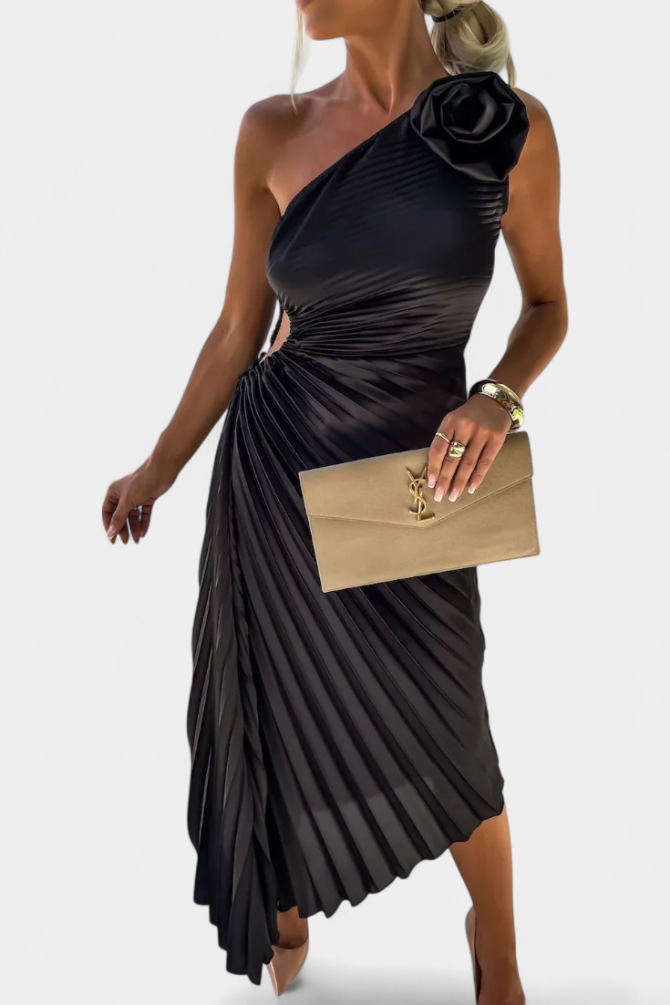 Leire – Vestido de Cóctel Asimétrico que Realza tu Feminidad