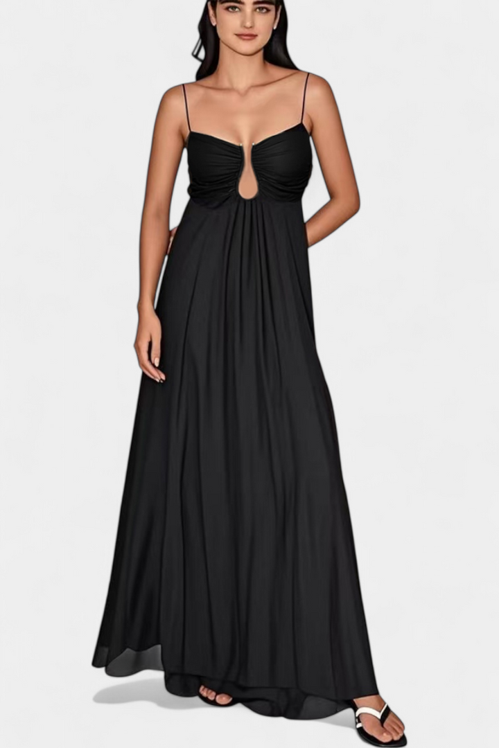 Elettra – Vestido Maxi de Tirantes Finos que realza tu elegancia romántica