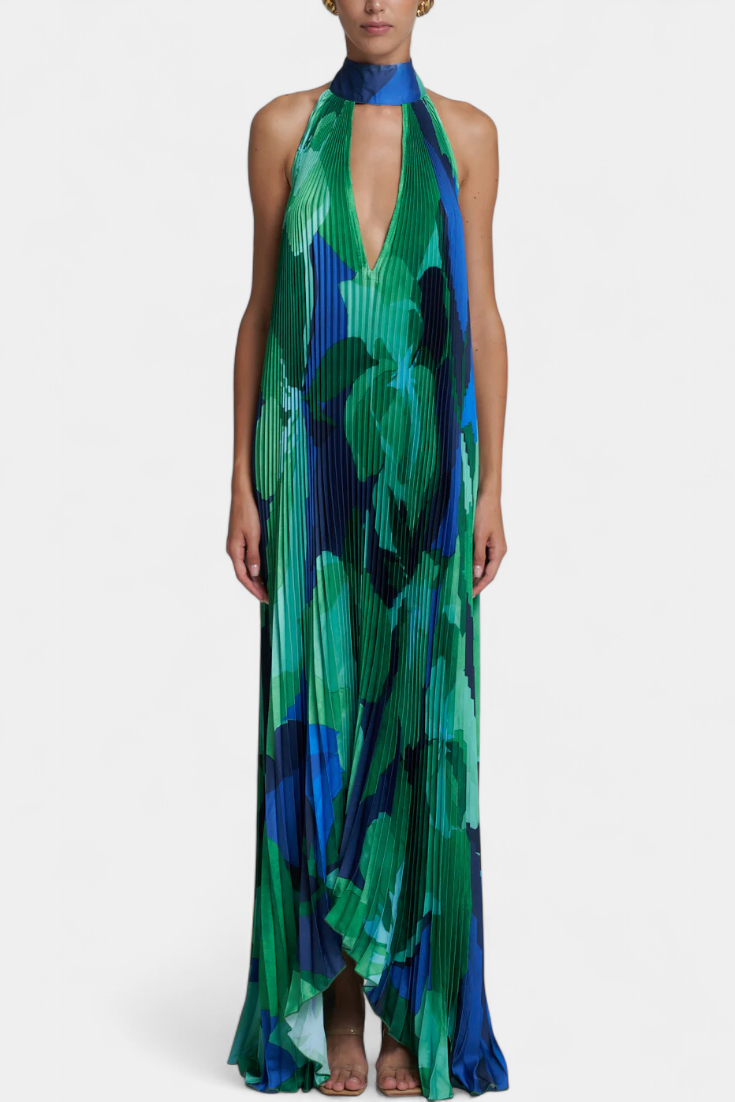 Giselle – Vestido Largo Plisado que Realza tu Elegancia