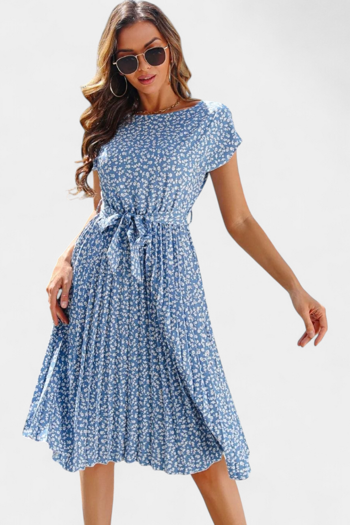 Galilea – Vestido Midi Floral de Inspiración Campestre que evoca elegancia y frescura