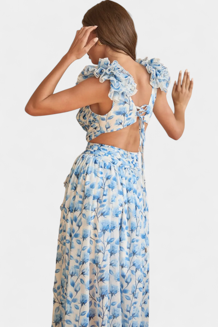 Zuleika – Vestido de Chifón con Volantes que realza tu feminidad