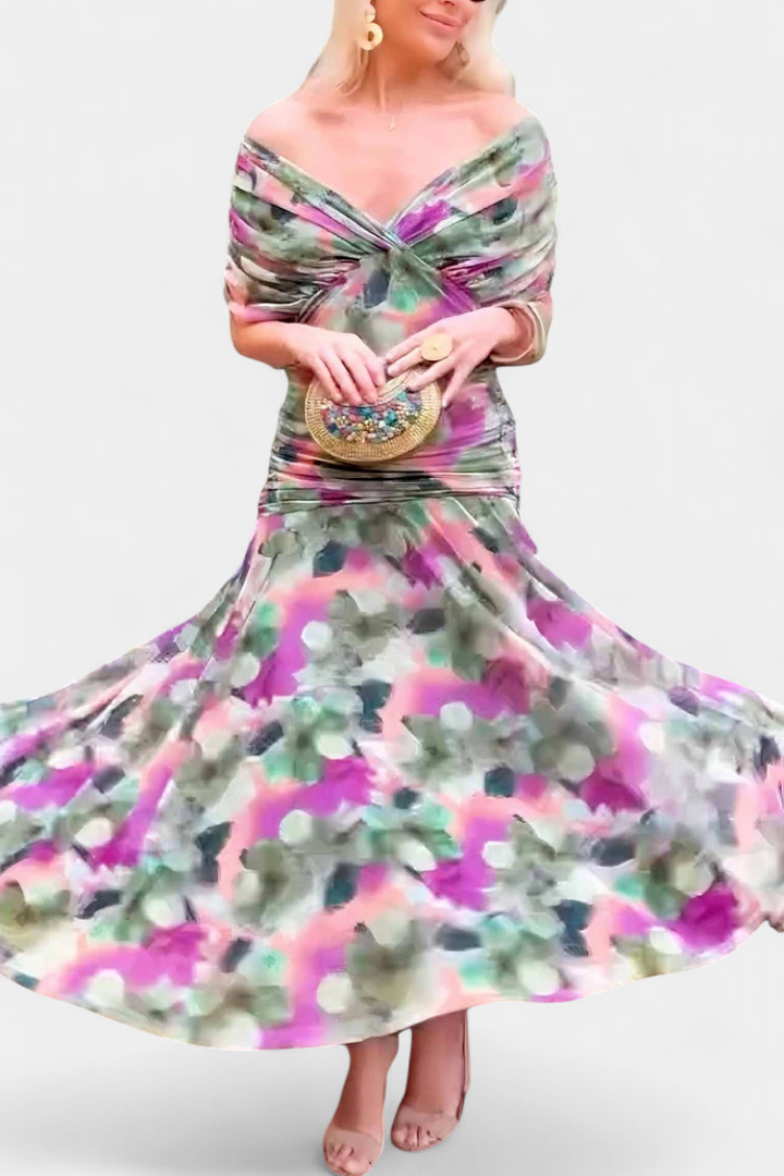 Alondra – Vestido Largo Floral Fantasía que Realza tu Encanto